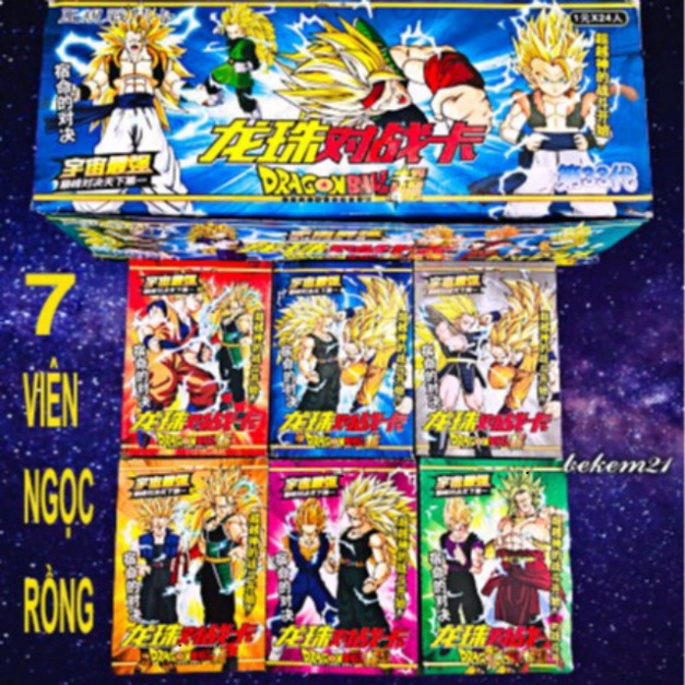 HỘP 432 LÁ THẺ BÀI 7 VIÊN NGỌC RỒNG DRAGON BALL-SONGOKU LOẠI LỚN ĐẦY ĐỦ NHÂN VẬT