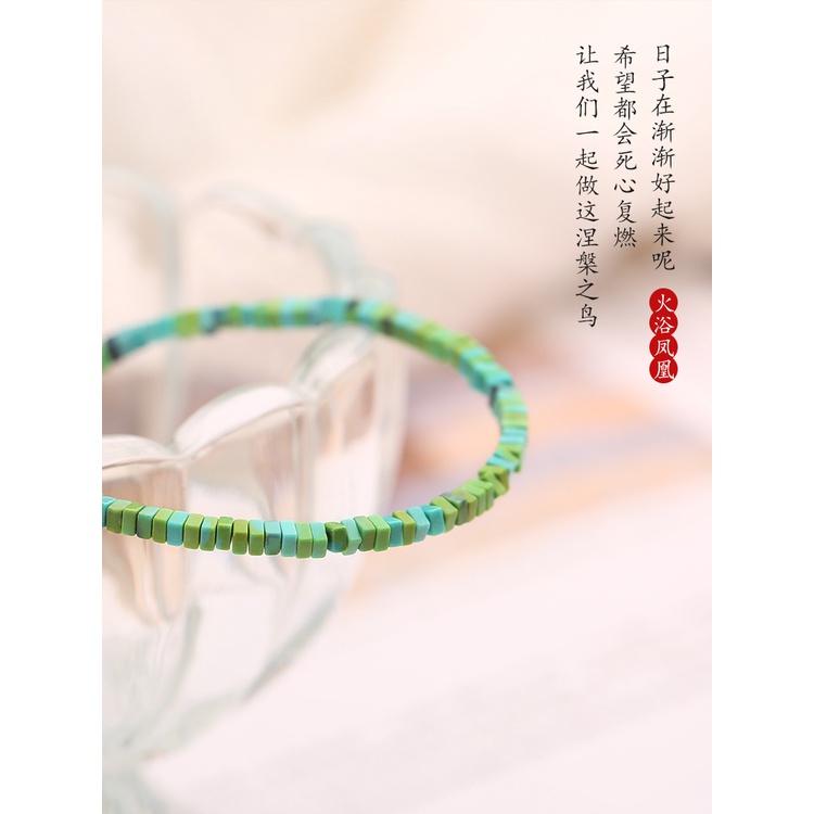 Vòng Tay Chuỗi Hạt Đá Pha Lê Xanh Lá Tự Nhiên Phong Cách Cổ Điển Cho Nữ