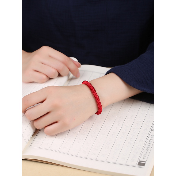 Vòng Tay Bện Dây Đỏ Mặt Hình Thỏ Thời Trang Cho Nam Nữ Xiao Zha