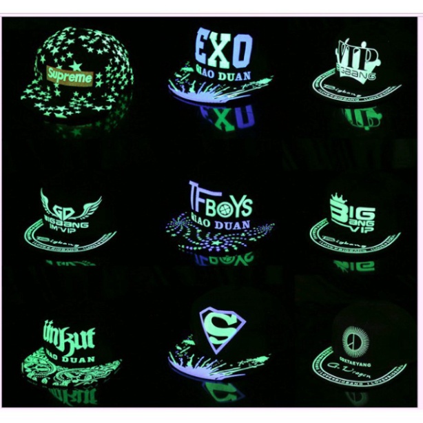 FREESHIP ĐƠN 99K_MŨ DẠ QUANG PHÁT SÁNG CỰC NGẦU ☆Nón snapback phát sáng phong cách Hip-hop cho nam và nữ