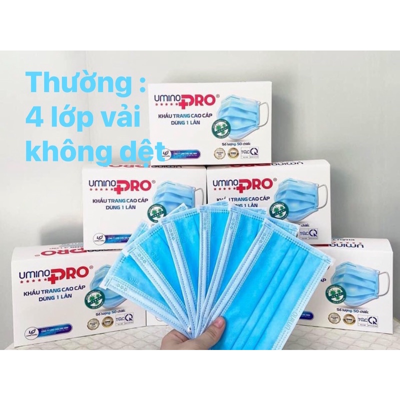 Hộp 50c khẩu trang y tế umino.
