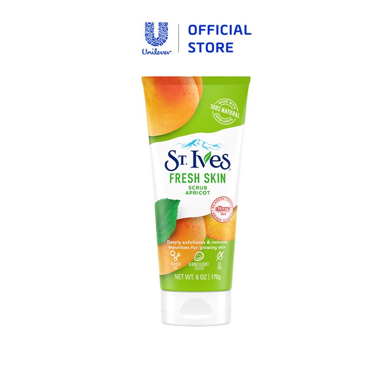 Sữa rửa mặt tẩy tế bào chết tươi mát St.Ives chiết xuất Trái Mơ 170g
