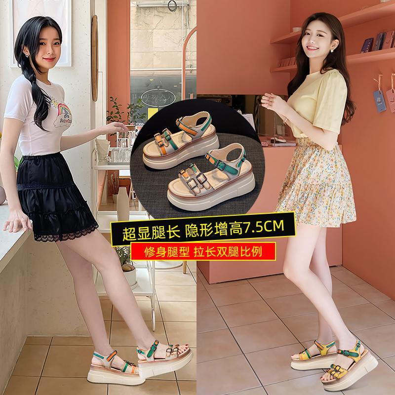 Sandal Đế Xuồng Bằng Da Thật Thời Trang Mùa Hè 2023 Cho Nữ