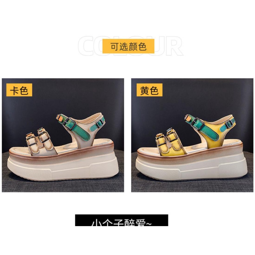 Sandal Đế Xuồng Bằng Da Thật Thời Trang Mùa Hè 2023 Cho Nữ