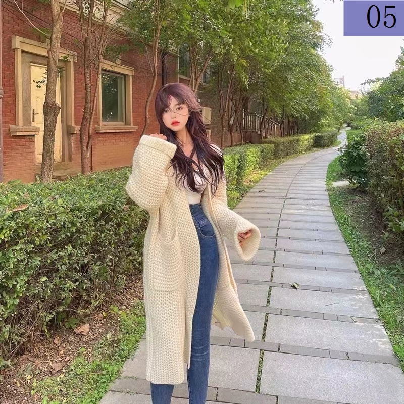 Áo Khoác Cardigan Dệt Kim Dáng Dài Mềm Mại Thời Trang Xuân Thu Cao Cấp Cho Nữ