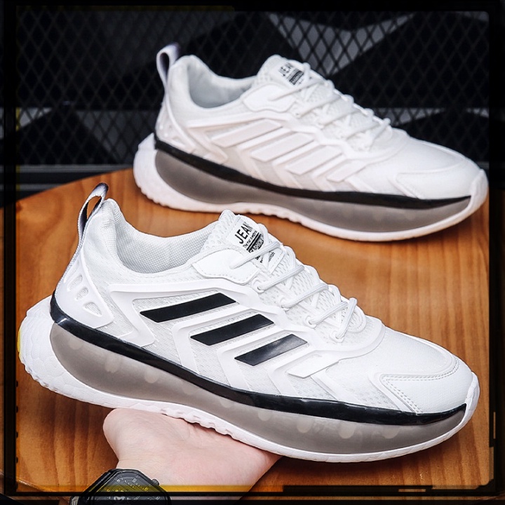 (New) Giày Sneaker Nam, Giày Nam Cao Cấp Mới Nhất 2022 Fullbox mã G711 - Màu Trắng / Xám thời trang siêu đẹp đi học đi c