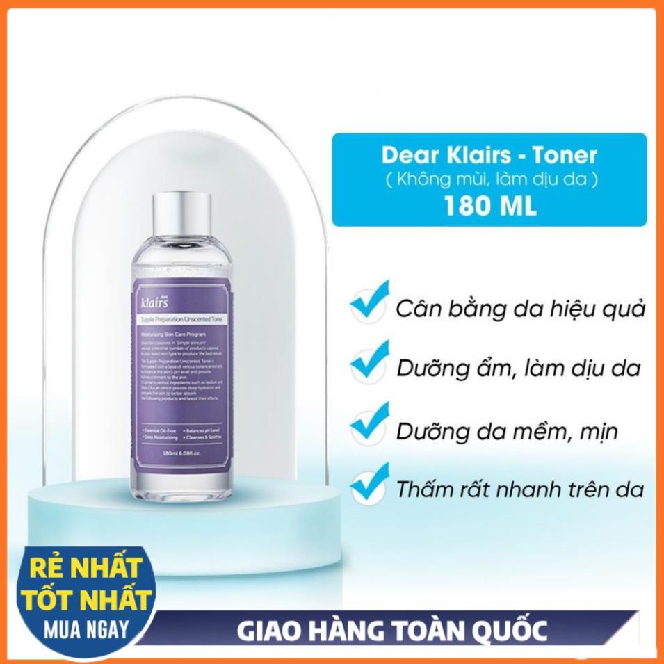 Toner Klairs nước hoa hồng phục hồi làm dịu da Midnight Blue giảm sưng sạch mụn 180ml -Klairs.beauty