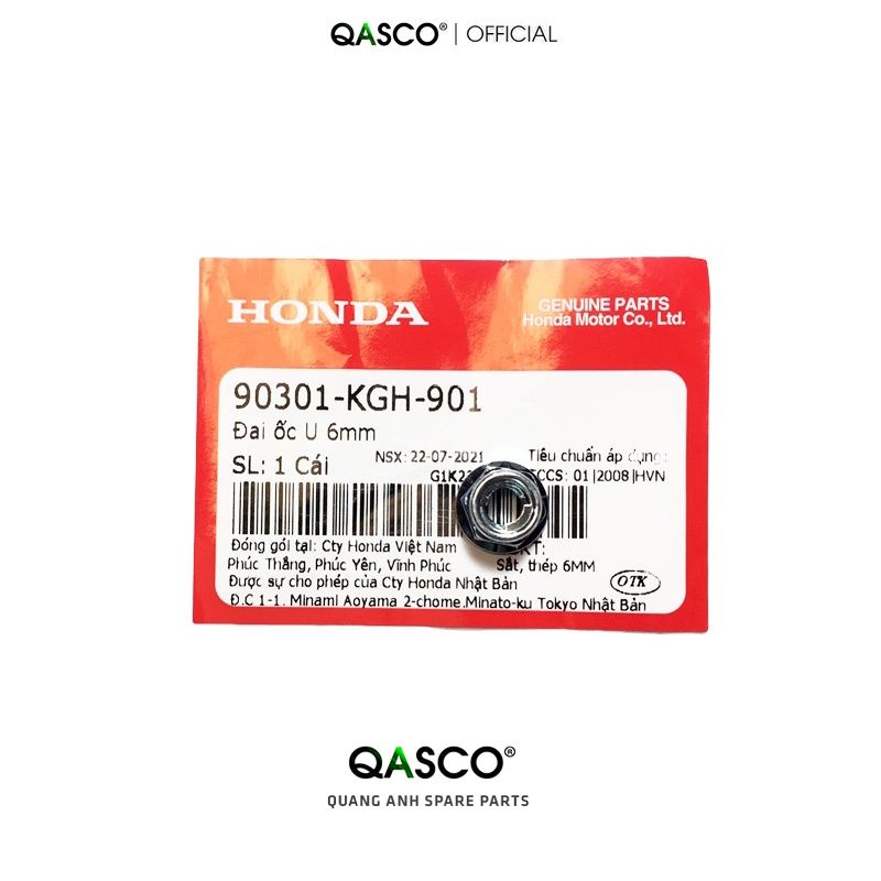 (90301KGH901)Đai ốc HONDA U 6mm dùng chung nhiều xe (1596)