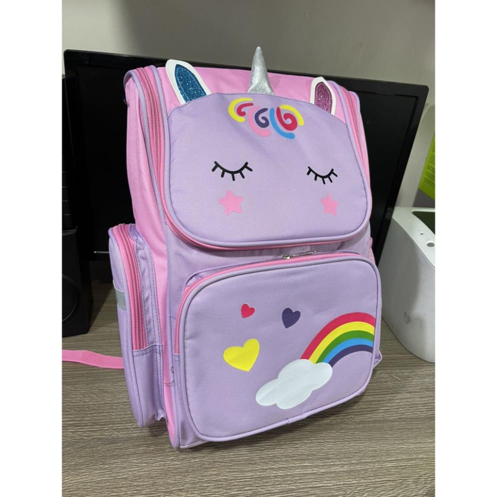 Balo chống gù Phản quang hình Ngựa Pony Kỳ Lân - SM BABY - Mẫu Mới 2023 - 2024 - BH 3 Tháng