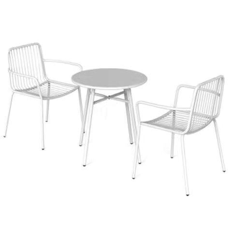 ✐Bắc Âu tối giản ngoài trời bàn ghế giải trí bằng sắt rèn quán trà sữa quán cà phê ban công sân vườn ngoài trời kết hợp