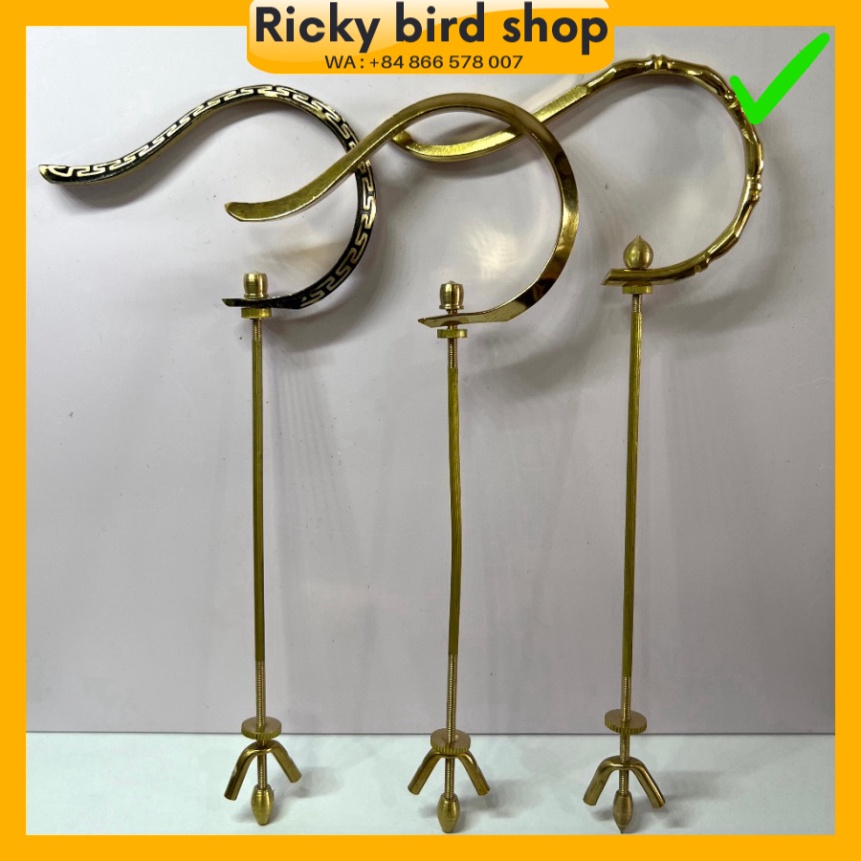 Móc lồng chim khuyên Ricky, móc đồng lồng chim khuyên các mẫu  (Ricky bird shop)
