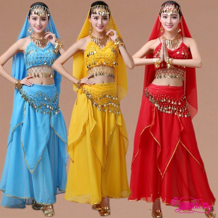 Bộ Trang Phục Biểu Diễn Múa Bụng Phong Cách Ấn Độ Cho Người Lớn
