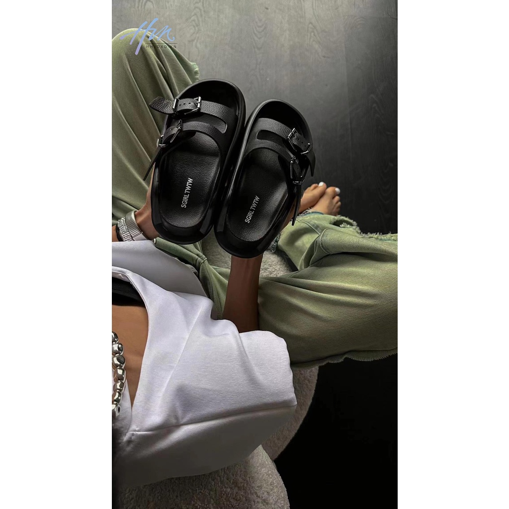 Giày Sandal Nắp Lật Đơn Giản Phong Cách Hàn Quốc Hợp Thời Trang Xuân Hè Mới Cho Bạn Gái