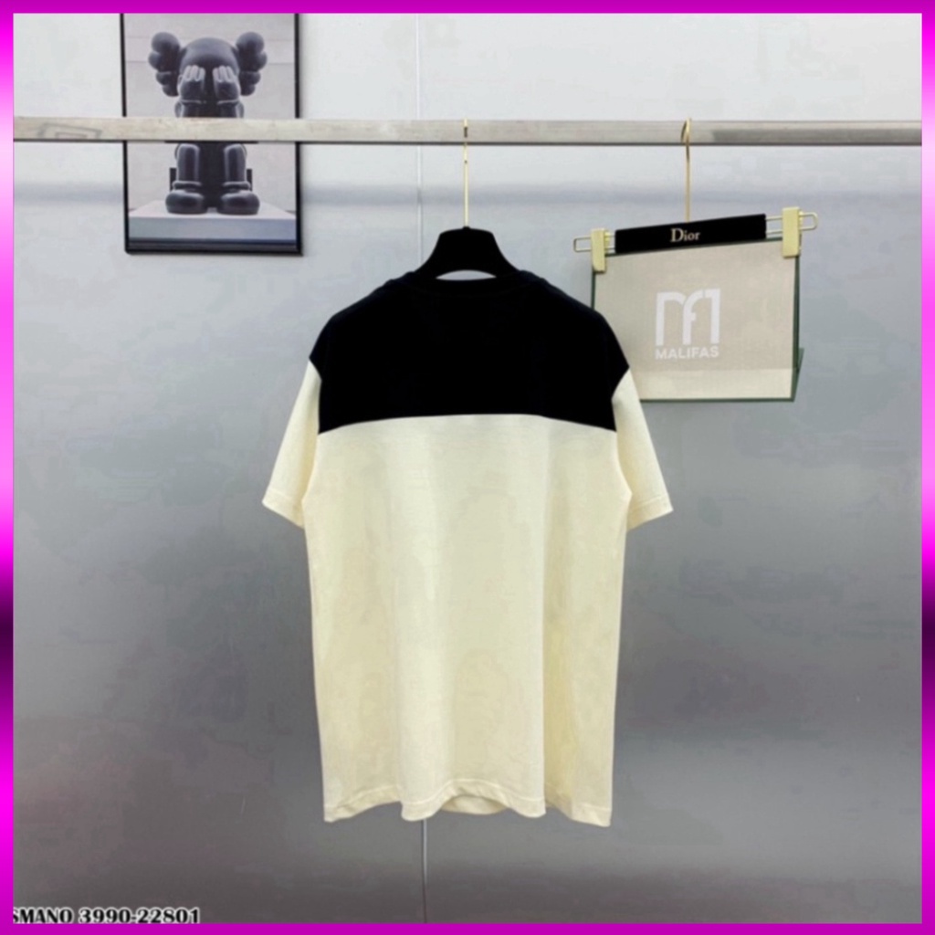 Áo phông nam nữ Premium Cotton pha màu đen sữa dập chữ GG trước ngực siêu sang Giá sinh viên * | BigBuy360 - bigbuy360.vn