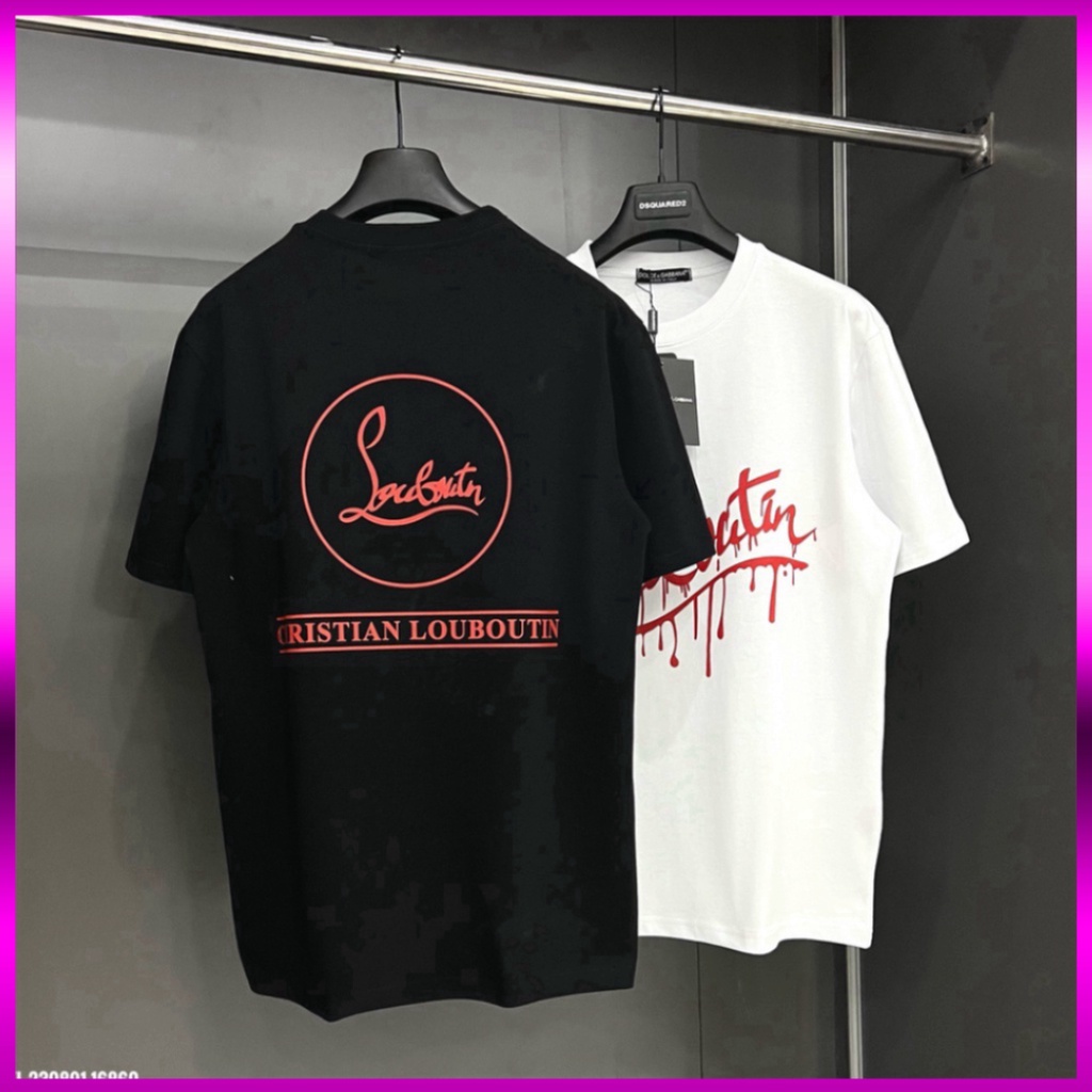 Áo phông Louboutin chảy mực nam nữ in 2 mặt. Áo Phông Loubotin Unisex Nam Nữ Hotrend. Giá sinh viên * | BigBuy360 - bigbuy360.vn