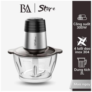 Ba máy xay thịt máy xay thịt cầm tay đa năng gia đình cối inox 4 lưỡi đa năng,công suất 300w-thu dương