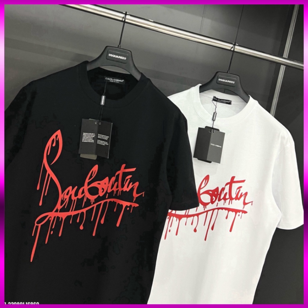 Áo phông Louboutin chảy mực nam nữ in 2 mặt. Áo Phông Loubotin Unisex Nam Nữ Hotrend. Giá sinh viên * | BigBuy360 - bigbuy360.vn