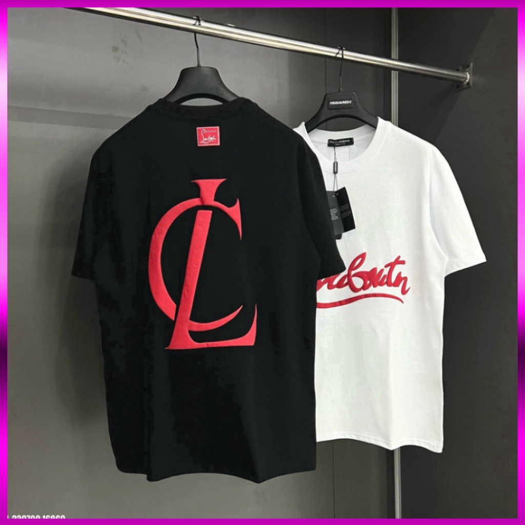 Áo Phông Nam Nữ Premium Cotton In Chữ Louboutin Logo Đỏ Hai Mặt - Áo Thun Nam Nữ Form Rộng Unisex. Giá sinh viên * | BigBuy360 - bigbuy360.vn
