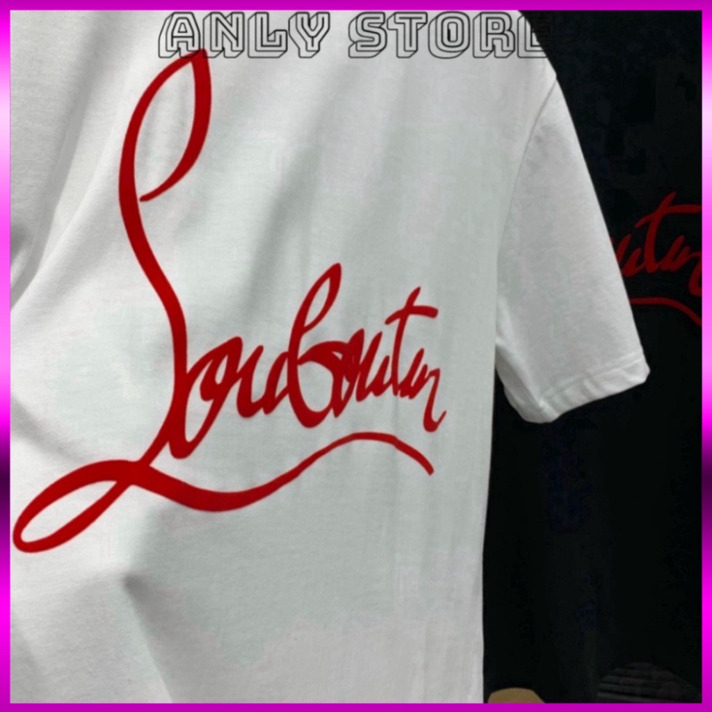 Áo Phông Nam Nữ Premium Cotton In Chữ Louboutin Logo Đỏ Hai Mặt - Áo Thun Nam Nữ Form Rộng Unisex. Giá sinh viên * | BigBuy360 - bigbuy360.vn