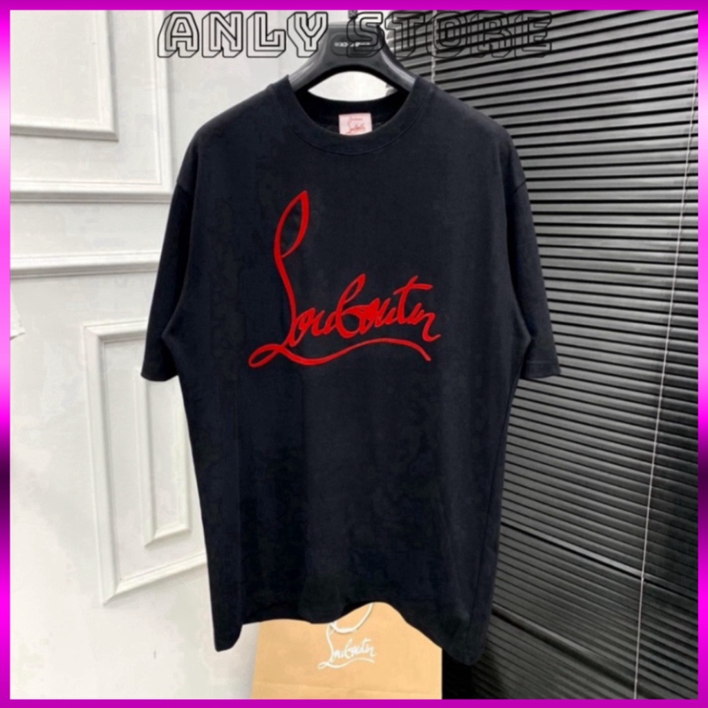 Áo Phông Nam Nữ Premium Cotton In Chữ Louboutin Logo Đỏ Hai Mặt - Áo Thun Nam Nữ Form Rộng Unisex. Giá sinh viên * | BigBuy360 - bigbuy360.vn