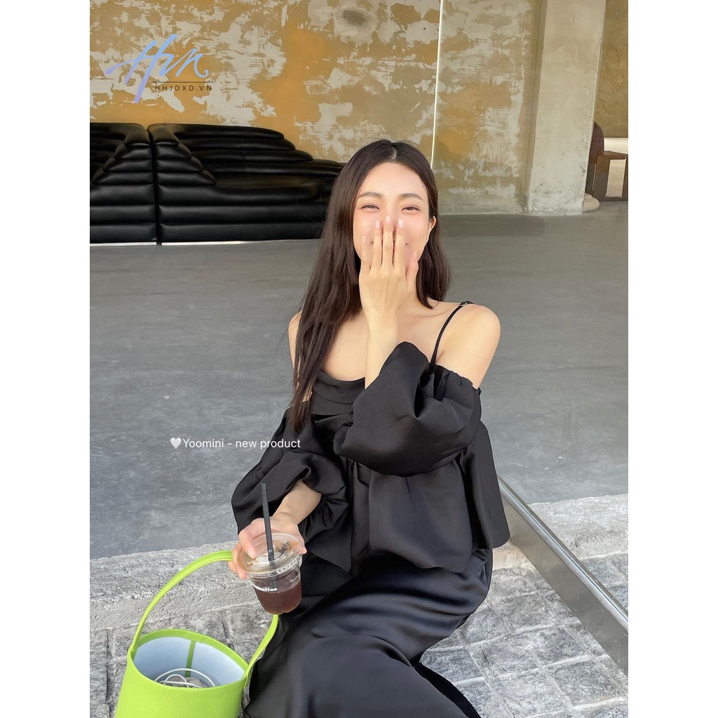 Áo Kiểu Trễ Vai Tay Phồng Phong Cách Pháp Thời Trang Xinh Xắn Cho Nữ