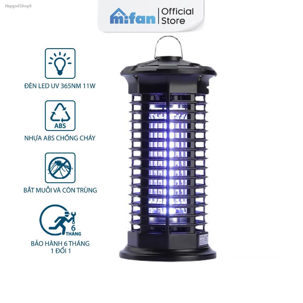 Đèn Bắt Muỗi Cao Cấp 2021 MIFAN - Bóng Led 11W, Ánh Sáng Tím 365 Nano Wave Thu Hút Côn Trùng - BH 6 Tháng
