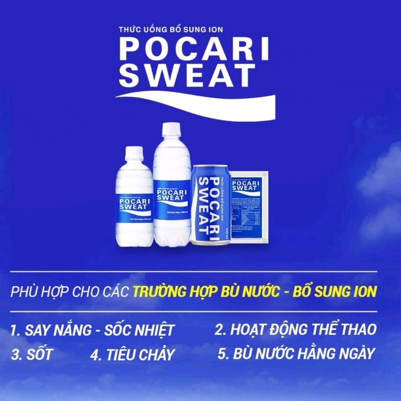 HỘP 5 GÓI  BỘT POCARI SWEAT BỔ SUNG ION - BÙ NƯỚC MỌI LÚC MỌI NƠI