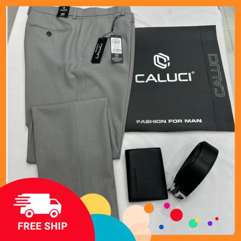 XẢ QUẦN LẺ SIZE - Quần âu (quần tây) Caluci màu ghi đá MTR016S Size 34 CHÍNH HÃNG 100%