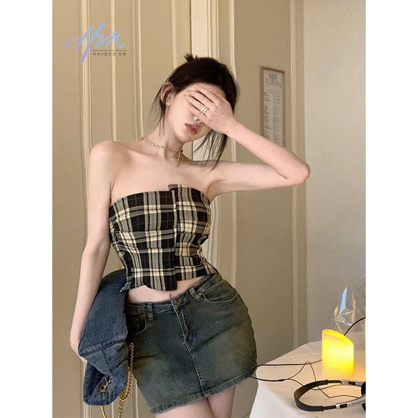 Áo Ống Ôm Dáng Màu Đen Quyến Rũ Dành Cho Nữ