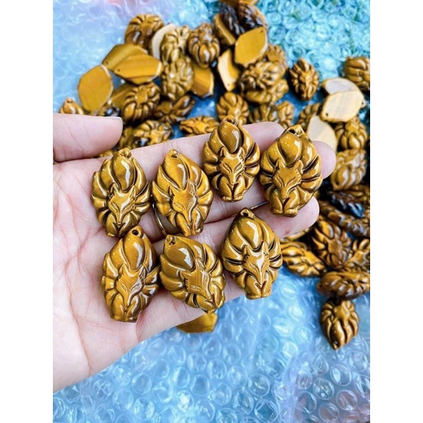 Mặt Dây Tì Hưu Và Hồ Ly Phong Thuỷ (Tặng kèm dây đeo và móc)