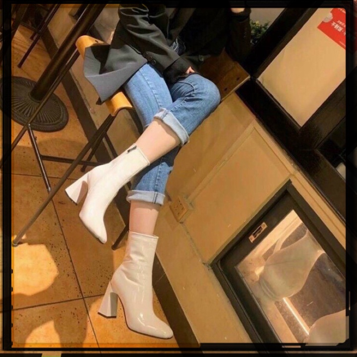 (New) giày bốt đế số 7 bóng cá tính đơn giản đế cao thời trang mẫu mới hot ❄️ | ᴛʜᴇ ꜱʜᴏᴇꜱ ᴋɪɴɢ | ❄️