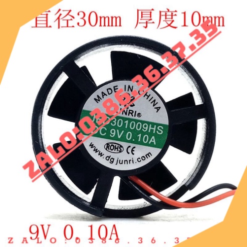 Quạt Tản Nhiệt 3cm 3010 9V Hình Tròn Bằng Thủy Lực Không Có Đèn LED + Giá Đỡ Treo Cho Xe Hơi 3010