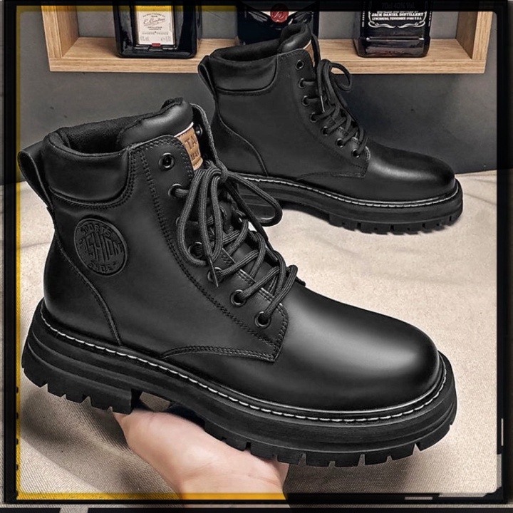(New) Giày boot da nam OTA Hàn Quốc - Giày chất bao đẹp da mềm mẫu mới thời trang đi học đi chơi đi làm ❄️ | ᴛʜᴇ ꜱʜᴏᴇꜱ