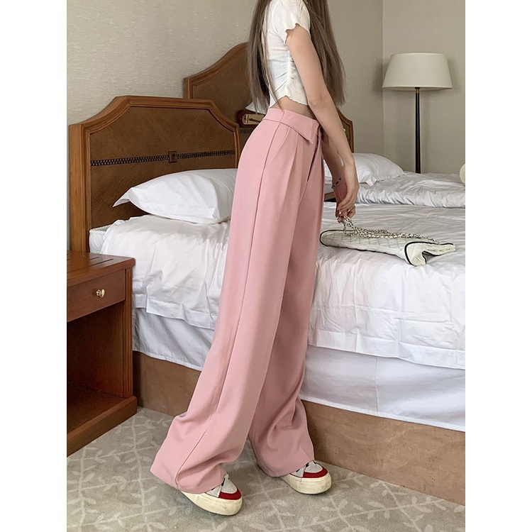 Quần Dài Ống Rộng Lưng Cao Thời Trang Mùa Hè Hàng Mới Dành Cho Bạn Nữ