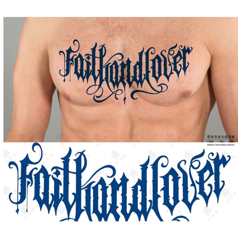 Hình xăm dán ma thuật lên hình trong 24h tattoo kín ngực 15x26cm- lưu hình trên 15 ngày