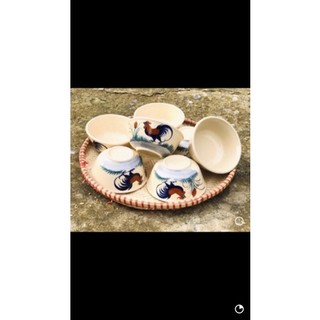 Combo 10 tô gà lỡ 14cm tặng kèm 1 chén chấm ngẫu nhiên