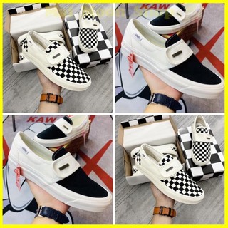 Giày vans caro lười , vans fog slip on dán bản cao cấp full bill box phụ kiện đủ size nam nữ 36-43