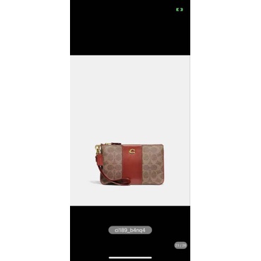 VÍ COACH SMALL WRISTLET IN SIGNATURE CANVAS