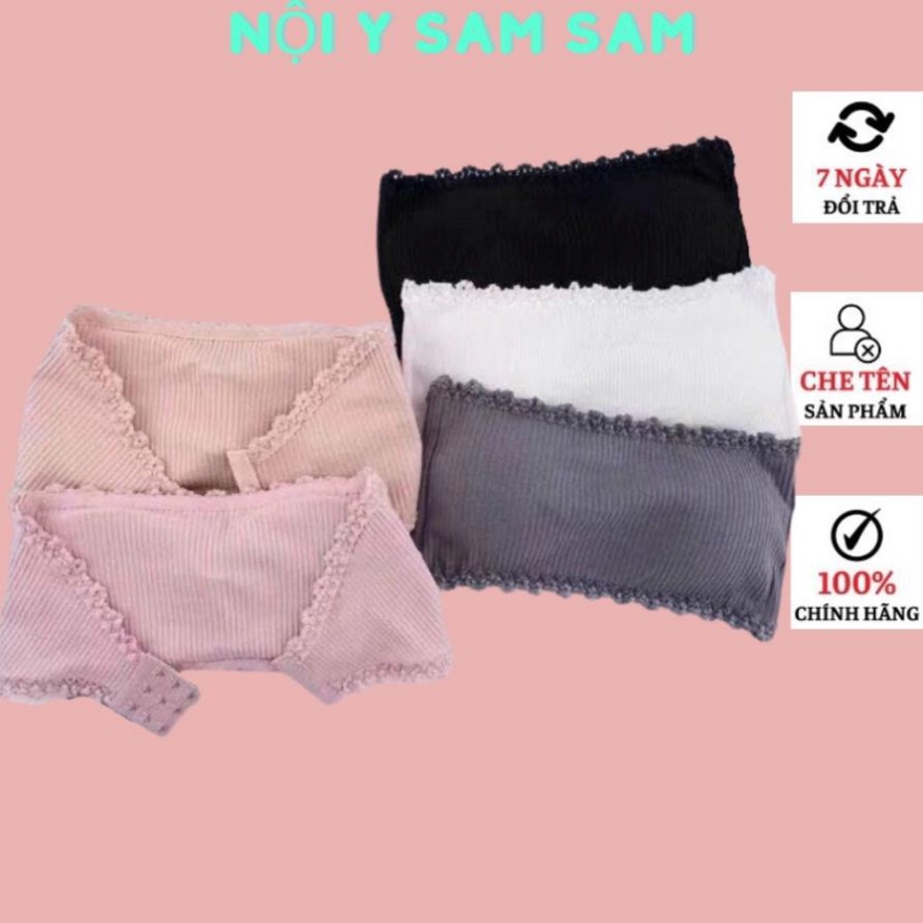 Áo Lót Ống Quây Bra SAM SAM Dây Ống Cài Sau Viền Ren Không Dây Có Mút Nâng Ngực Co Giãn Theo Body hàng loại 1