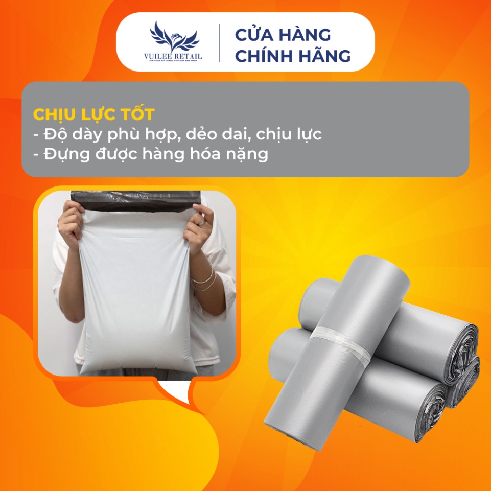 Túi Gói Hàng Niêm Phong 38x52 Loại Dày 3 Lớp Siêu Dai Niêm Phong Đóng Hàng VUILEE RETAIL
