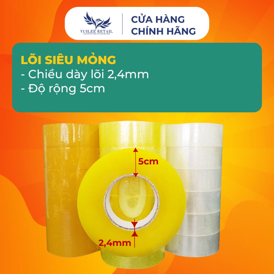 Băng Dính 1Kg VUILEE RETAIL Lõi Mỏng 2.4mm Giá Xưởng.