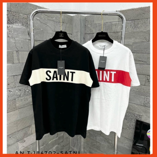 Áo Phông In Chữ SAINT  Áo Thun Nam Tay Lỡ Unisex Form Rộng Cao Cấp 100% Thấm Hút Mồ Hôi Hot Trend 2023 ABC