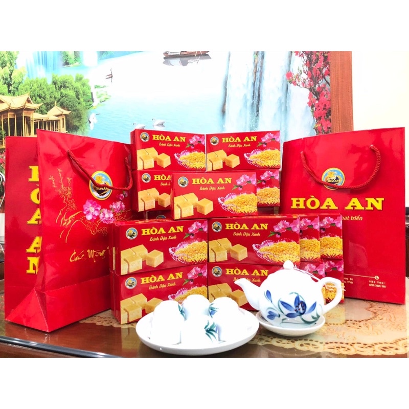 Hộp 200g bánh đậu xanh hoà an chính hãng