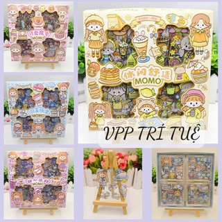 SỈ 100 Miếng Dán Sticker Họa Tiết Hoạt Hình Trang Trí - Sticker October  - VPP Trí Tuệ