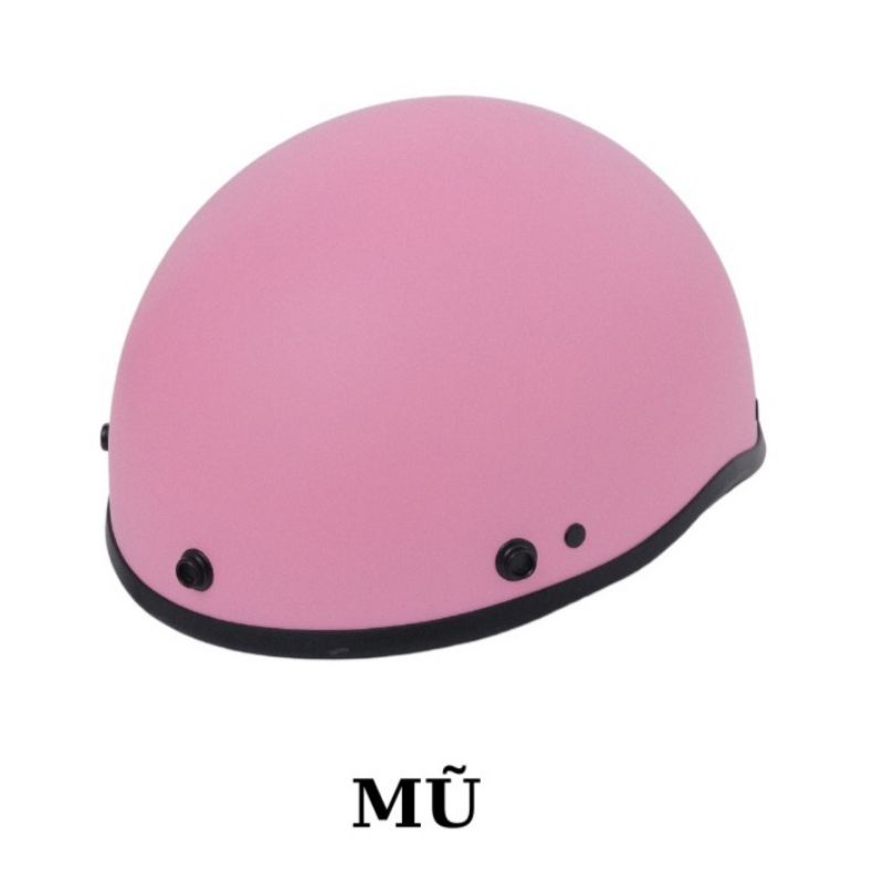 Mũ bảo hiểm hồng nhám kèm kính Pc siêu xinh tặng kèm tai mèo 2 màu cute