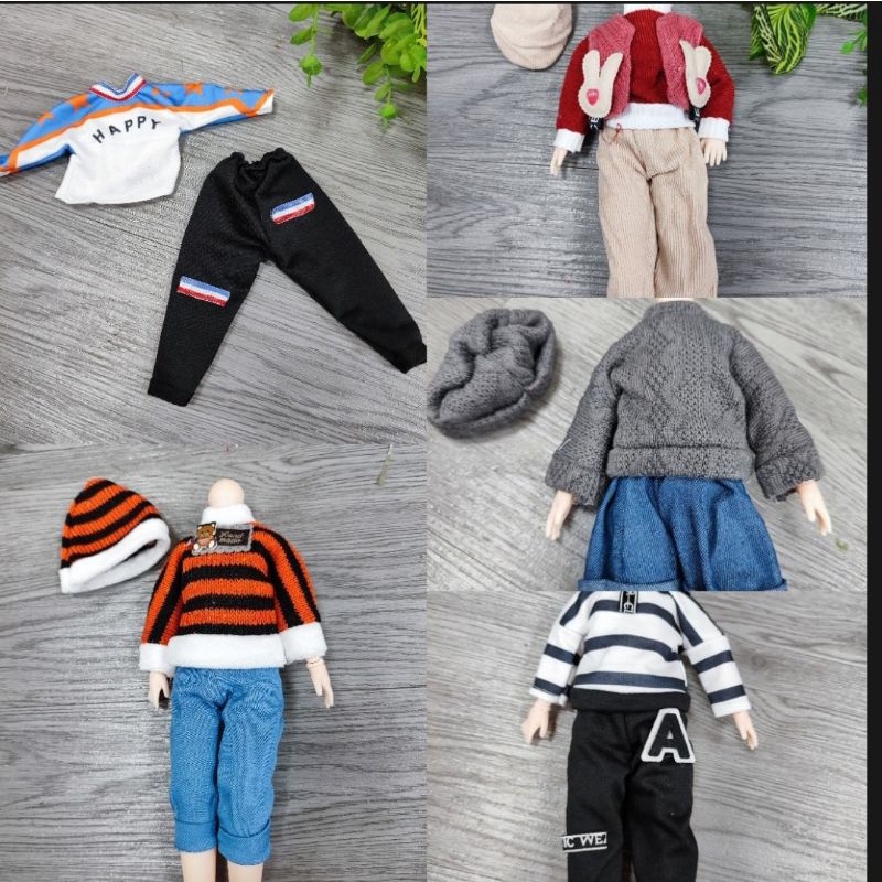 quần áo búp bê nam 30cm cơ thể mập ,các mẫu thời trang sành điệu