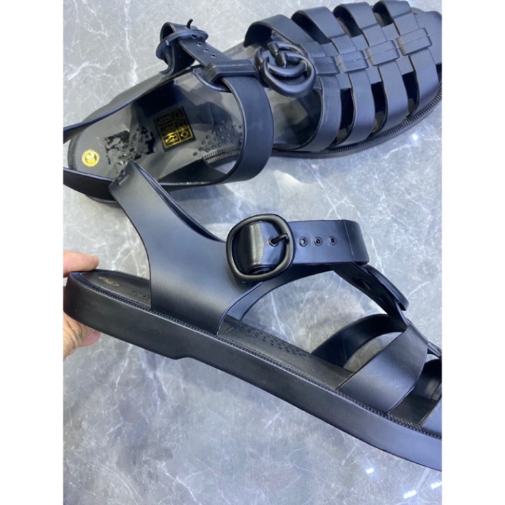 Dép dọ nam GC quai hậu nam sandal GC mặt kim loại đế đúc quai cao su non