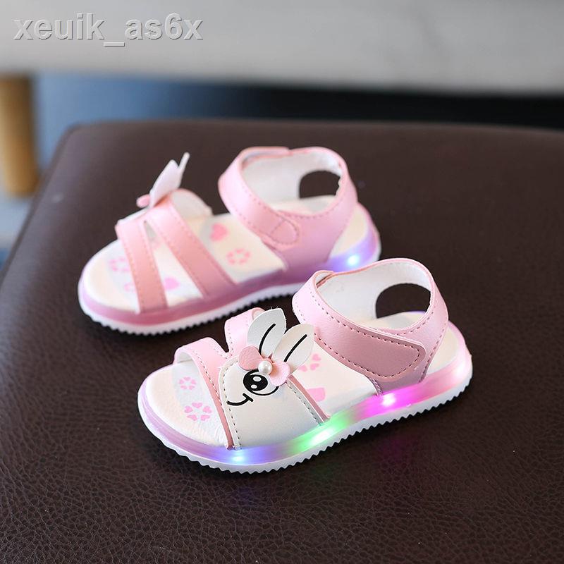 ✐▦Mùa hè 1-5 tuổi giày trẻ em phát sáng mới 2 dép bé gái 3 công chúa 4 xu hướng đế mềm cho biết đi