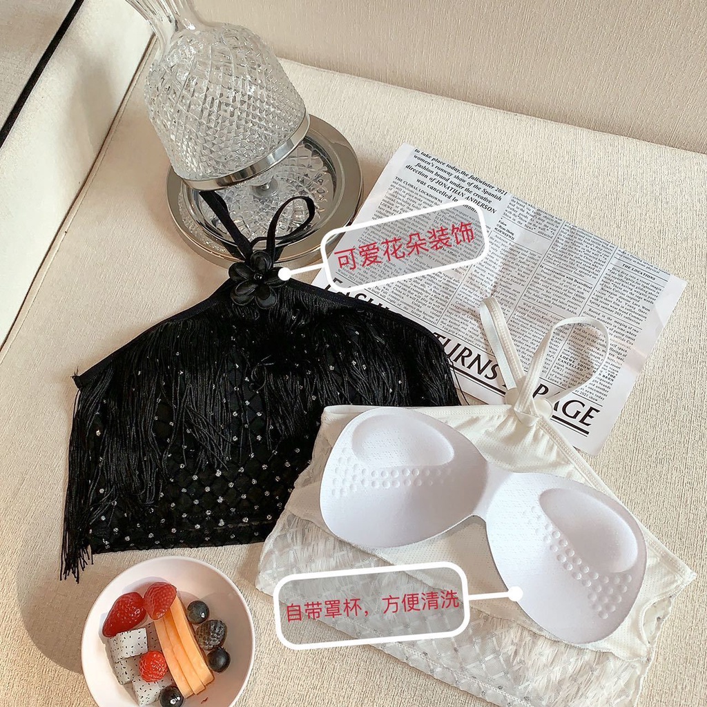 Jiashucheng Áo Ống Có Mút Đệm Ngực Chống Chói Thời Trang Quyến Rũ Cho Nữ