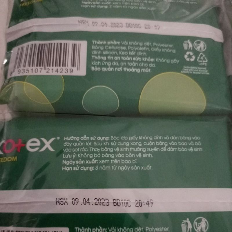 Combo 8 gói Kotex FreeDom Dày Cánh